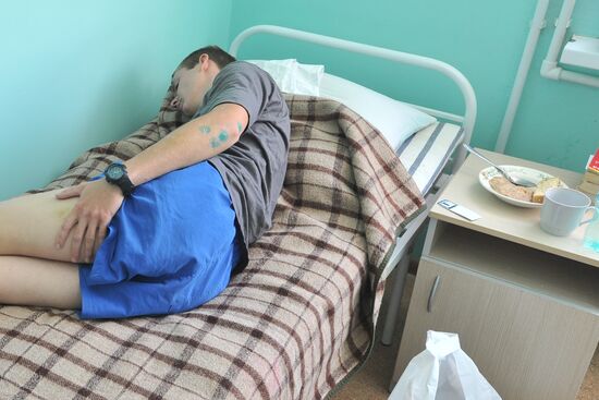 Ukrainian soldiers prepare for discharge from hospital in Russia's Rostov Region