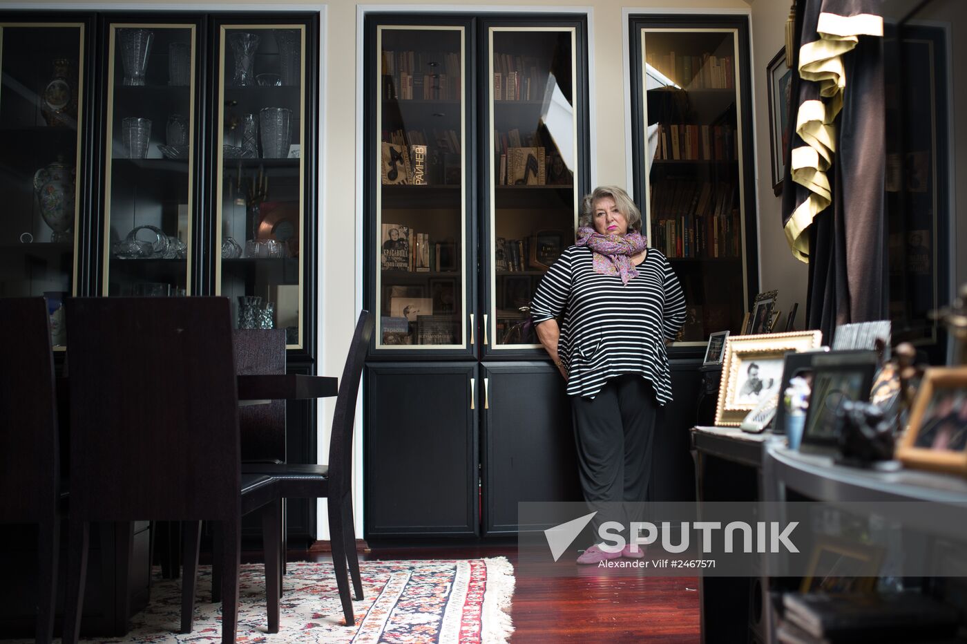 Figure skating coach Tatyana Tarasova in her house in the Moscow Region