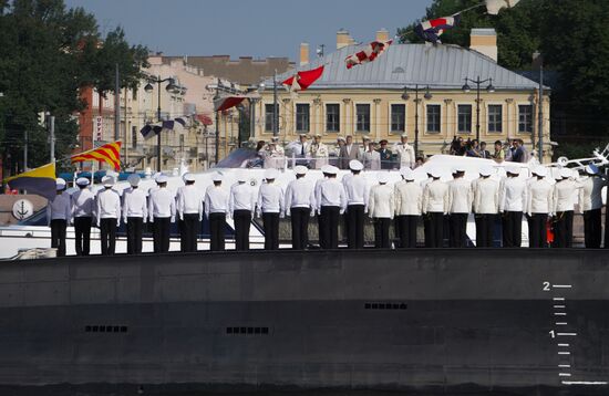Navy Day parade rehearsal in St. Petersburg