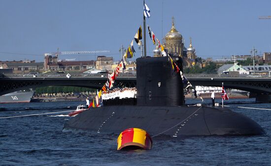 Navy Day parade rehearsal in St. Petersburg