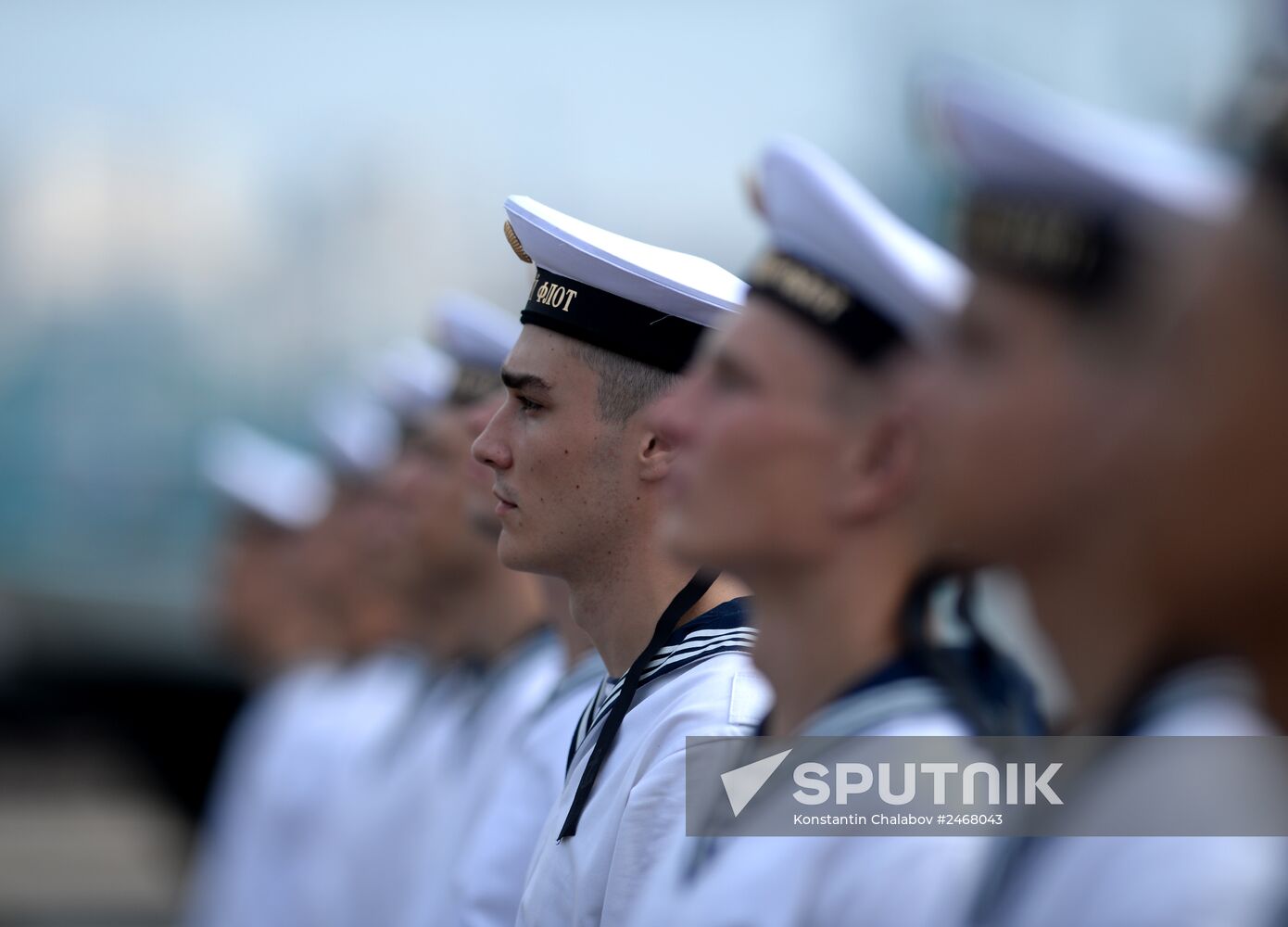 Navy Day parade rehearsal in Sevastopol