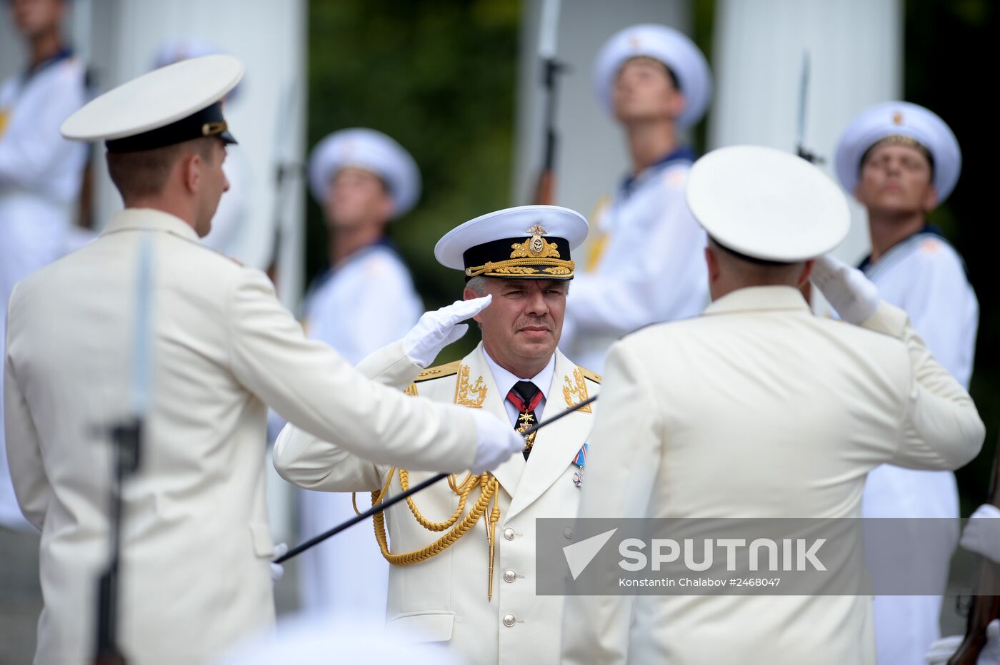 Navy Day parade rehearsal in Sevastopol