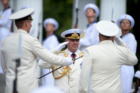Navy Day parade rehearsal in Sevastopol