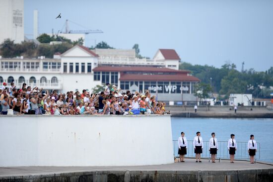 Navy Day parade rehearsal in Sevastopol