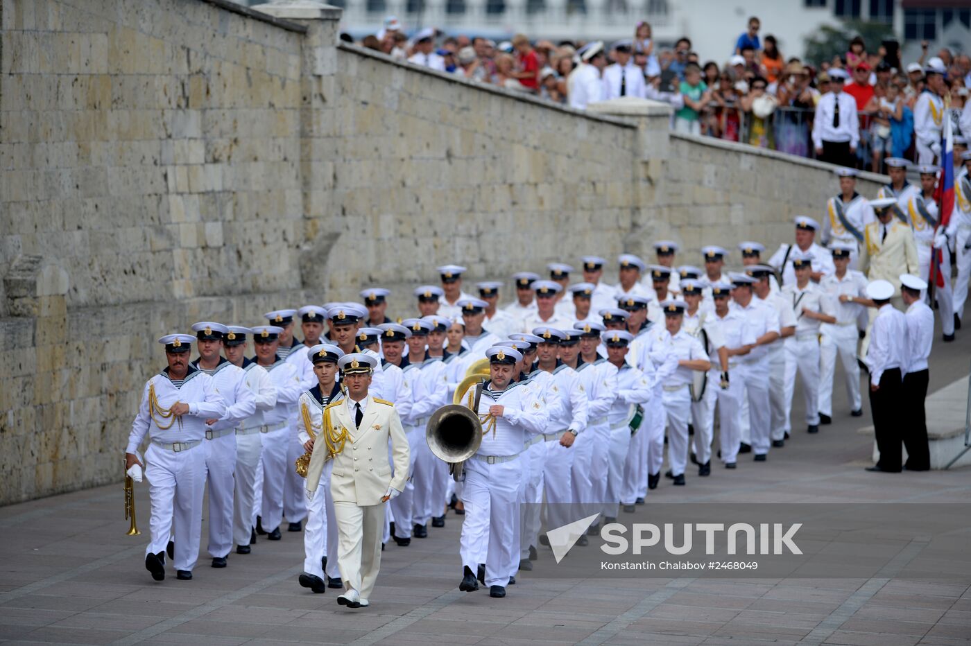 Navy Day parade rehearsal in Sevastopol