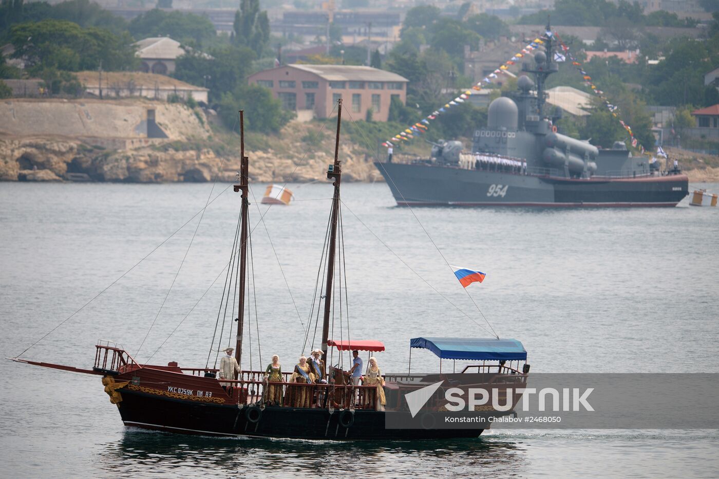 Navy Day parade rehearsal in Sevastopol