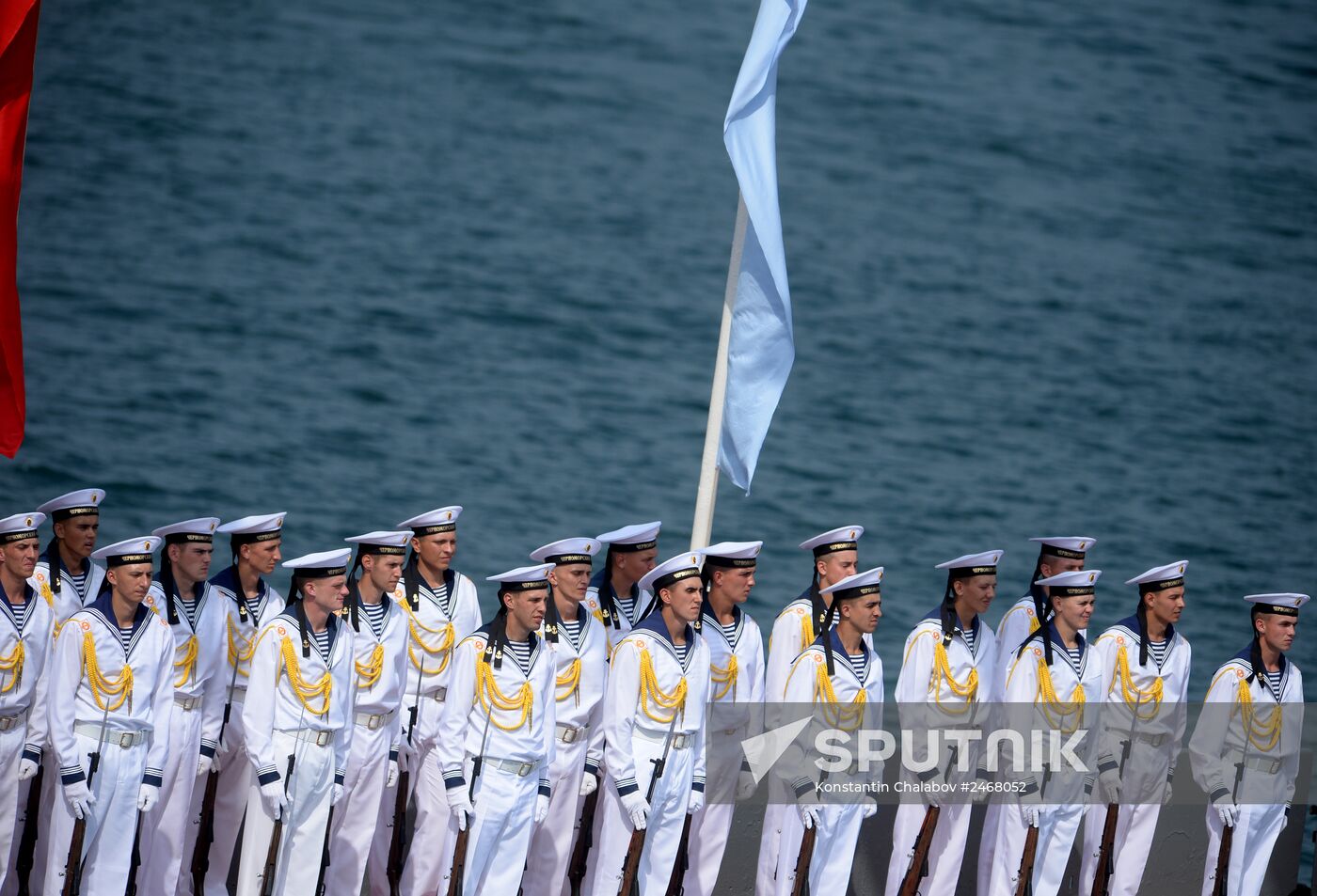 Navy Day parade rehearsal in Sevastopol