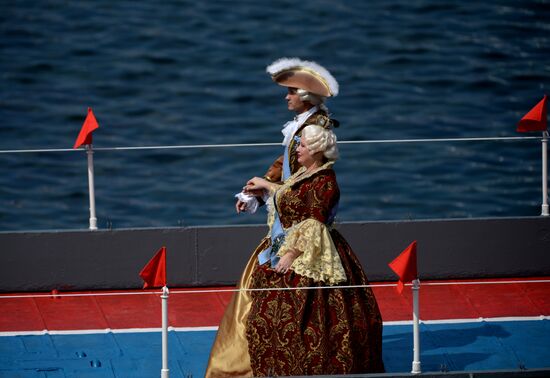 Navy Day parade rehearsal in Sevastopol