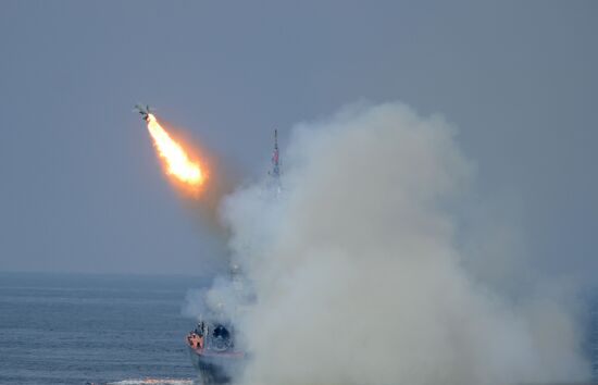 Navy Day parade rehearsal in Sevastopol