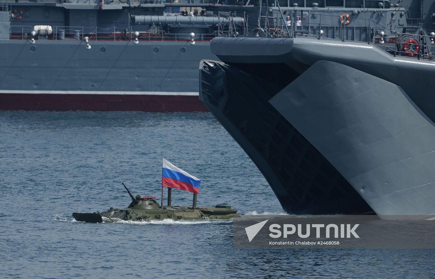 Navy Day parade rehearsal in Sevastopol