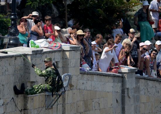 Navy Day parade rehearsal in Sevastopol