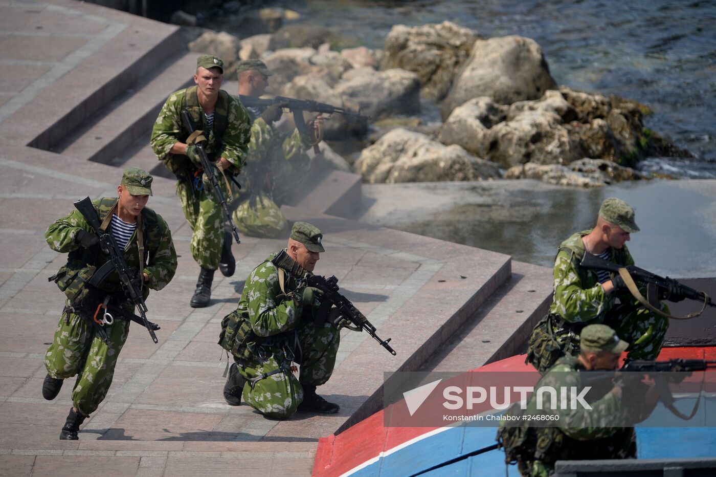 Navy Day parade rehearsal in Sevastopol