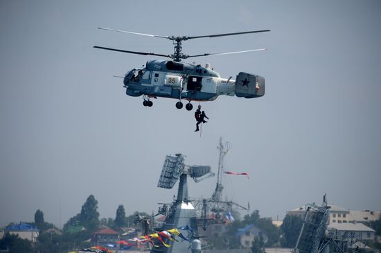 Navy Day parade rehearsal in Sevastopol