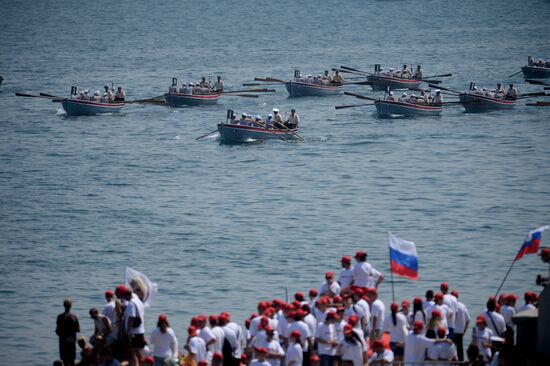 Navy Day parade rehearsal in Sevastopol