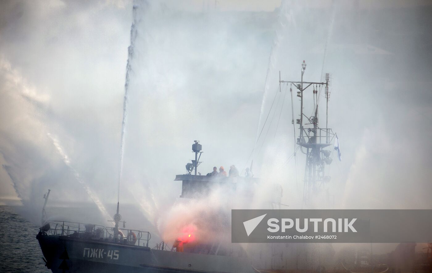 Navy Day parade rehearsal in Sevastopol