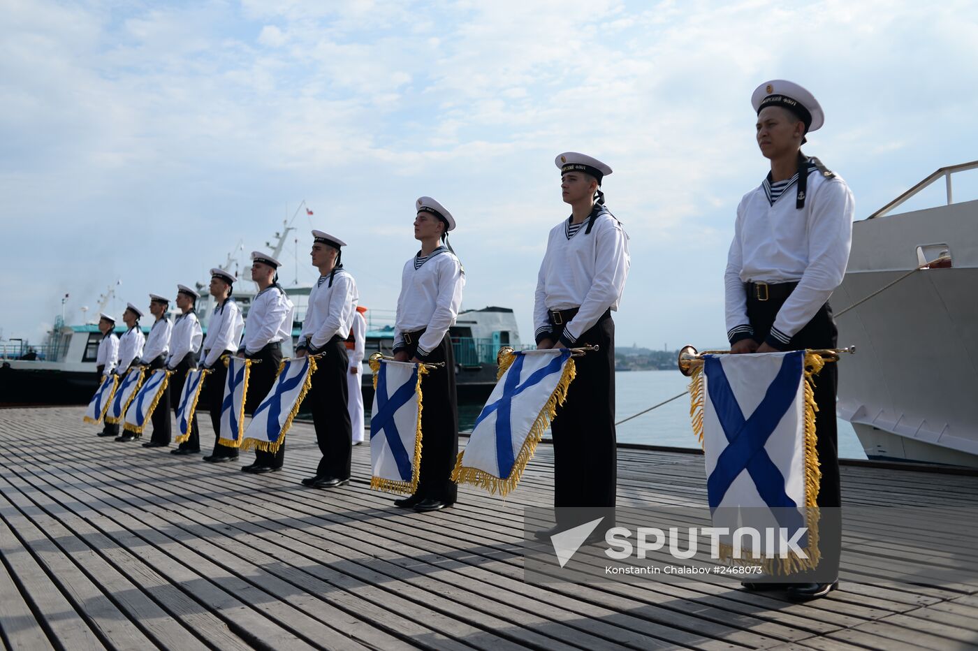 Navy Day parade rehearsal in Sevastopol