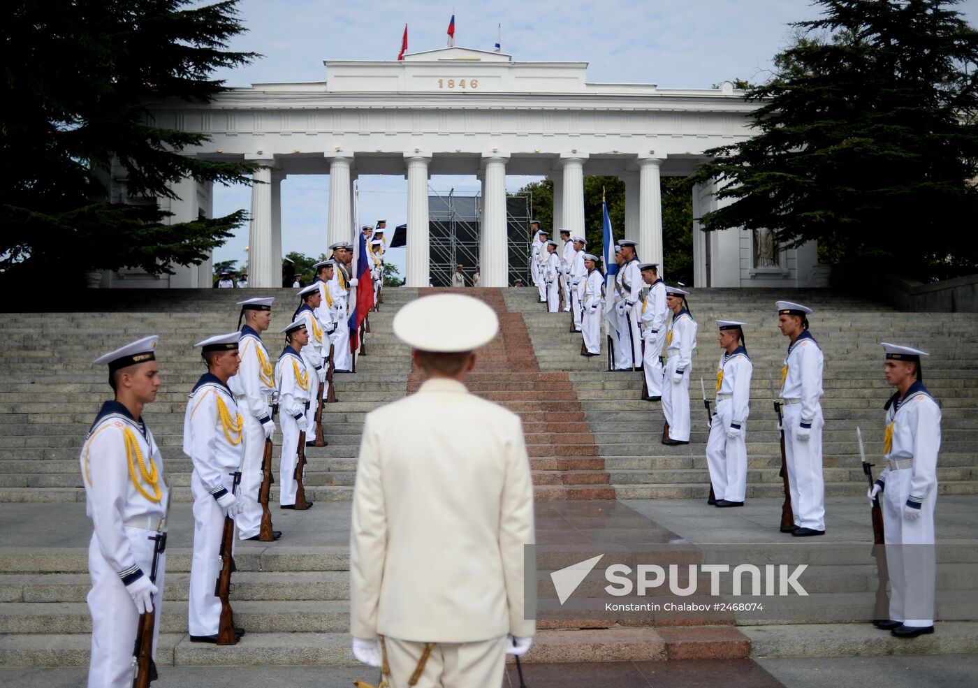 Navy Day parade rehearsal in Sevastopol
