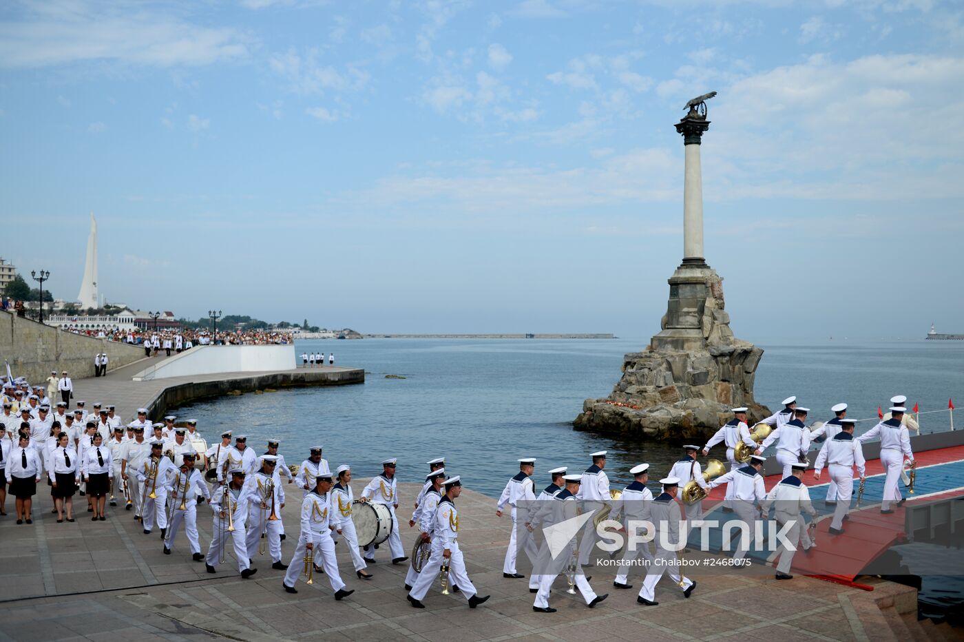 Navy Day parade rehearsal in Sevastopol