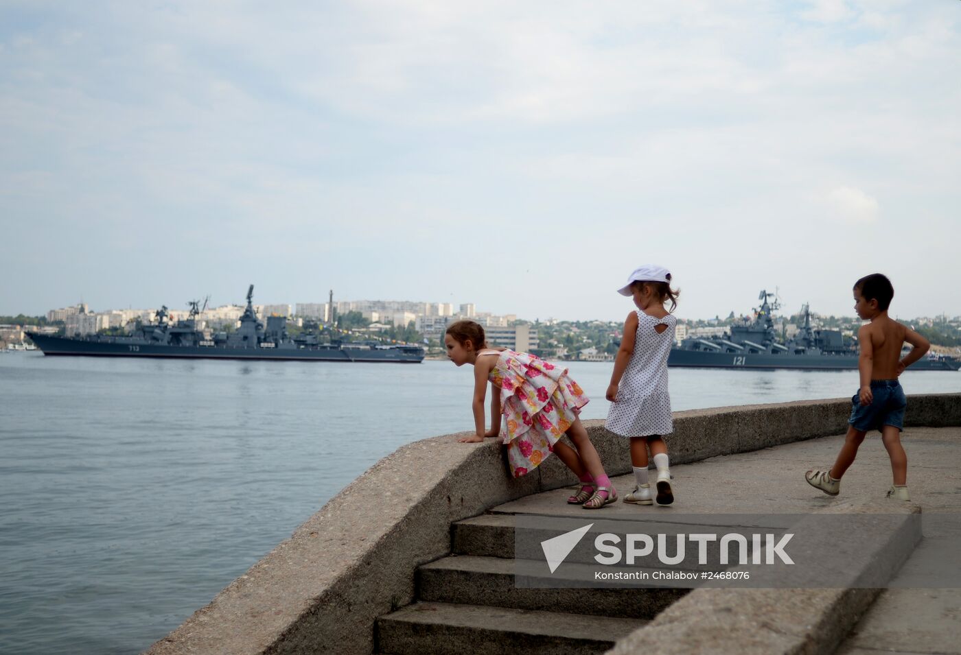Navy Day parade rehearsal in Sevastopol