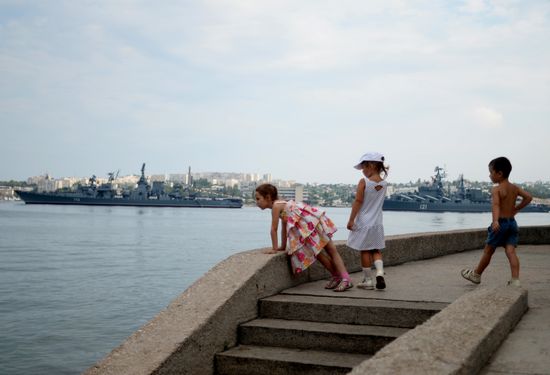 Navy Day parade rehearsal in Sevastopol