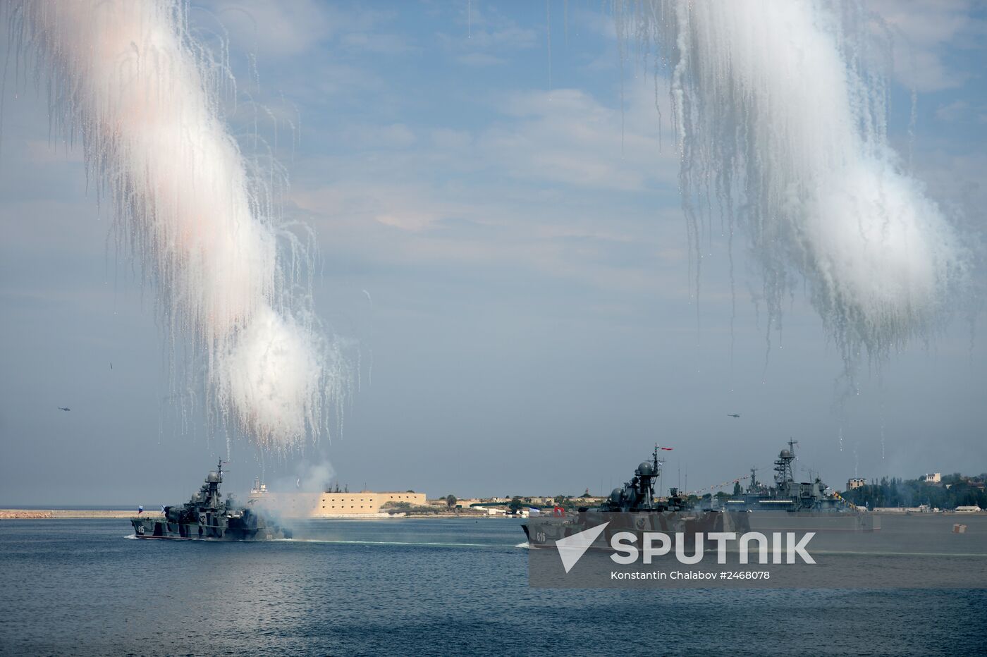 Navy Day parade rehearsal in Sevastopol