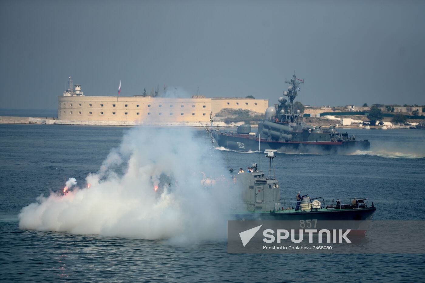 Navy Day parade rehearsal in Sevastopol