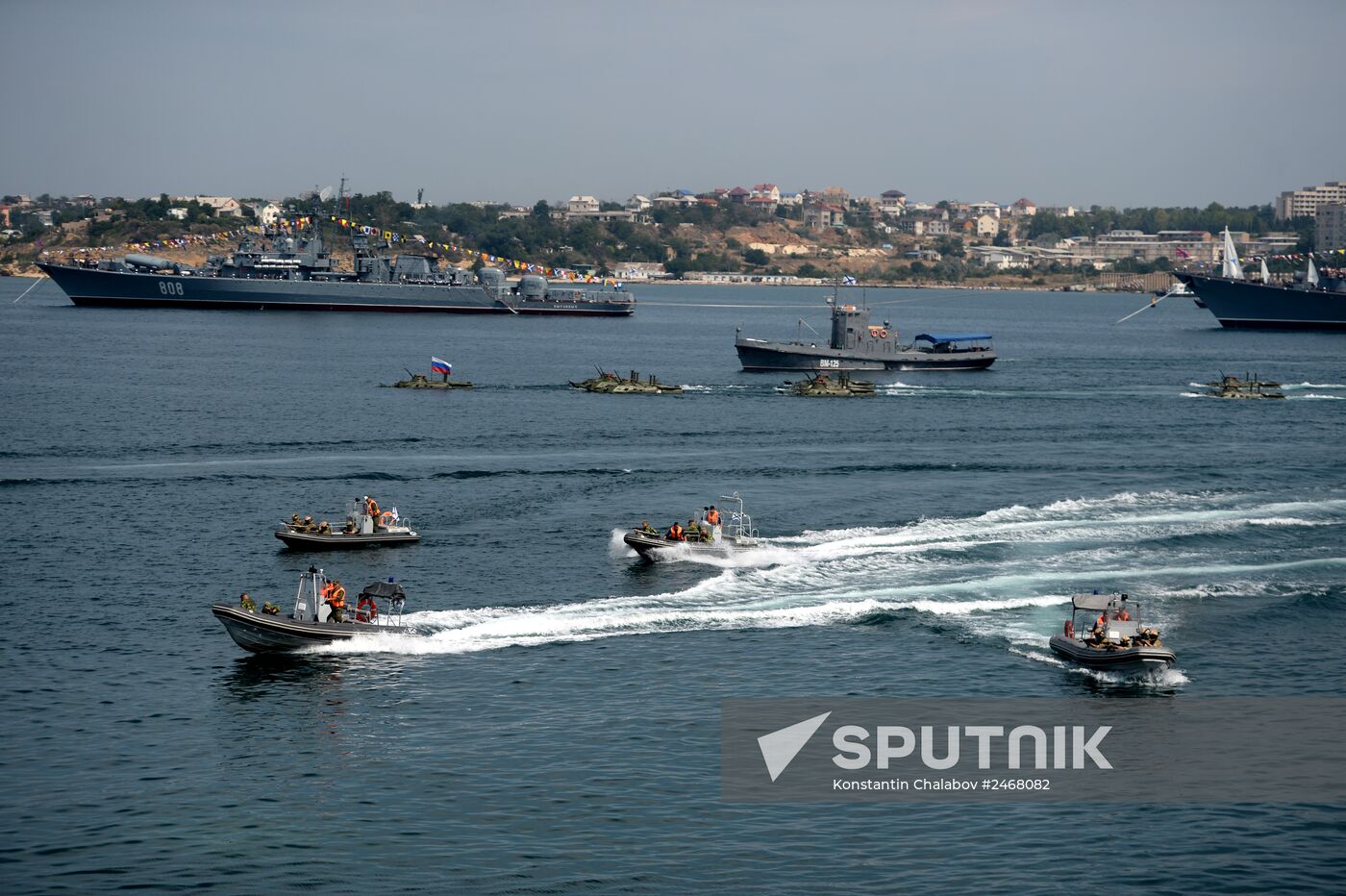 Navy Day parade rehearsal in Sevastopol