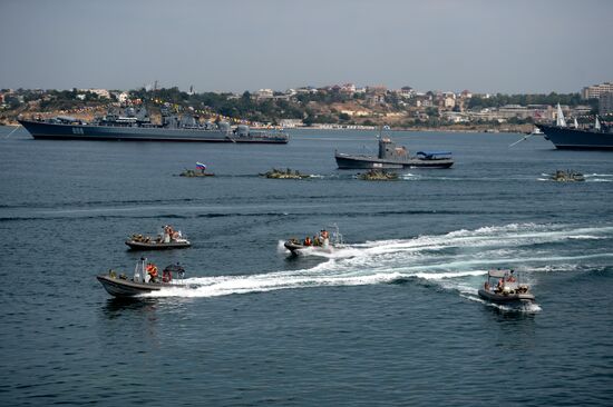 Navy Day parade rehearsal in Sevastopol