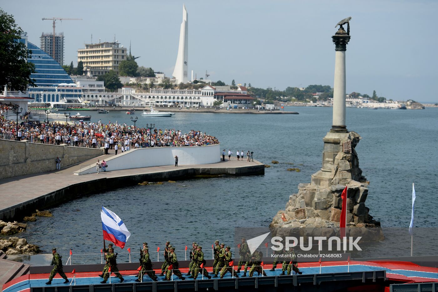 Navy Day parade rehearsal in Sevastopol