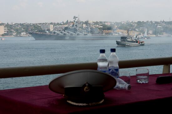Navy Day parade rehearsal in Sevastopol
