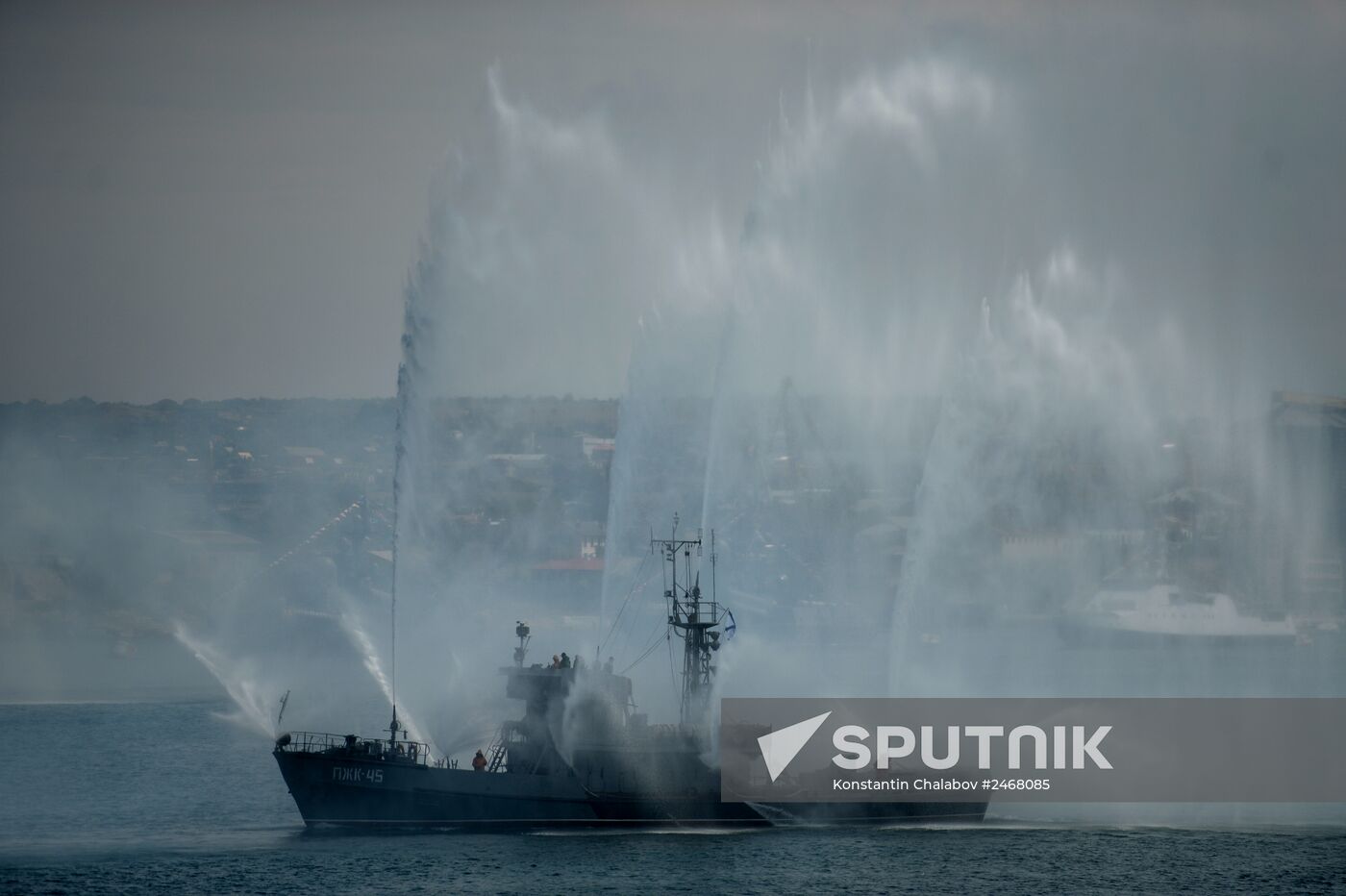 Navy Day parade rehearsal in Sevastopol