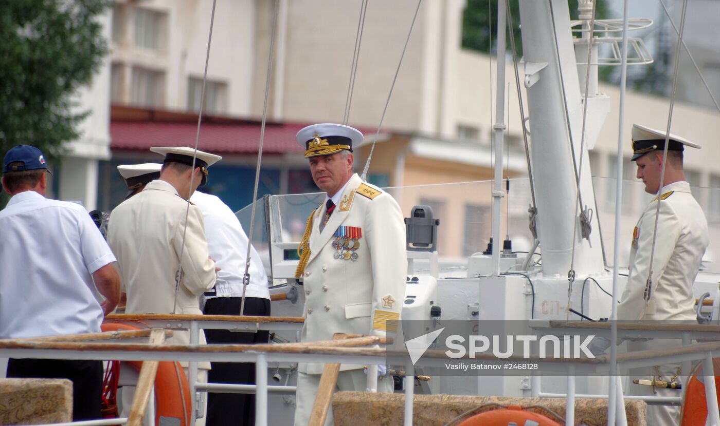 Navy Day parade rehearsal in Sevastopol