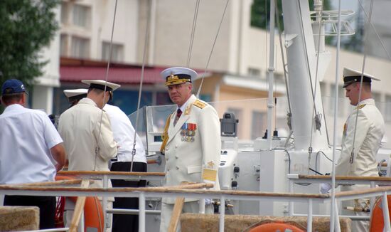 Navy Day parade rehearsal in Sevastopol