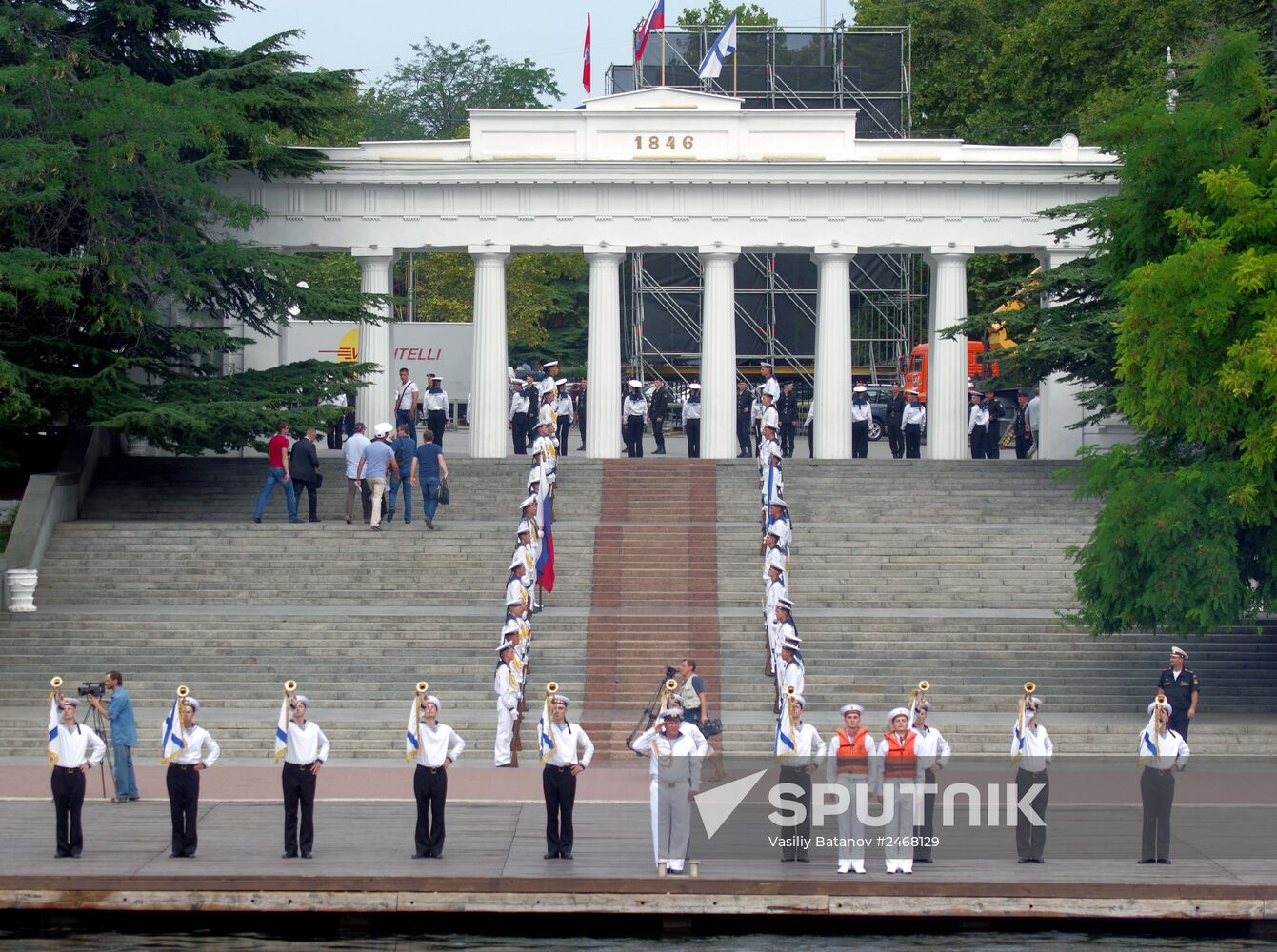 Navy Day parade rehearsal in Sevastopol