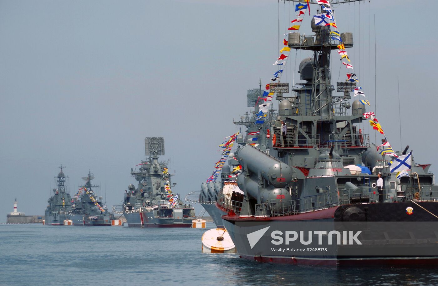 Navy Day parade rehearsal in Sevastopol