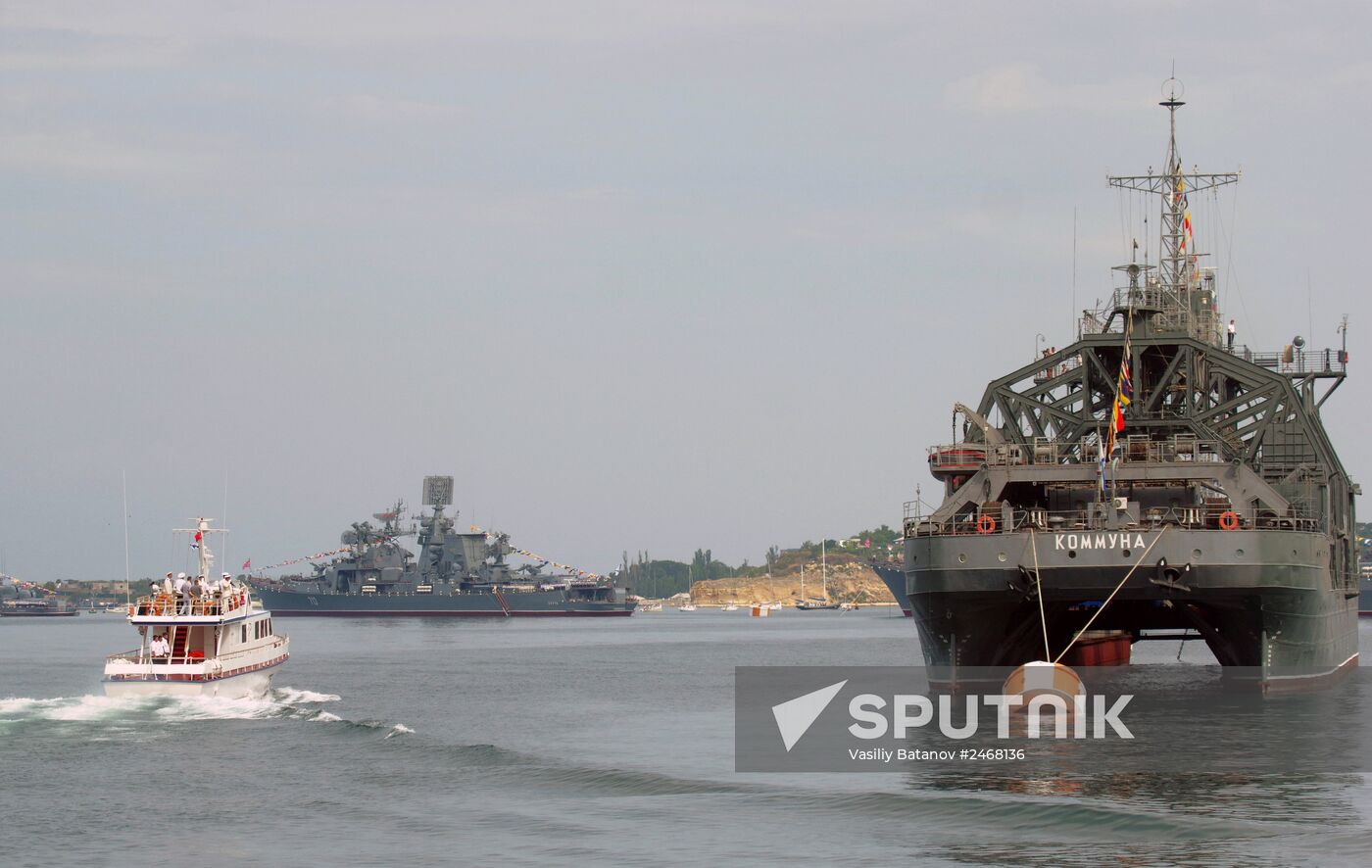 Navy Day parade rehearsal in Sevastopol