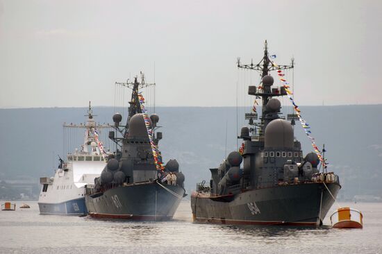 Navy Day parade rehearsal in Sevastopol