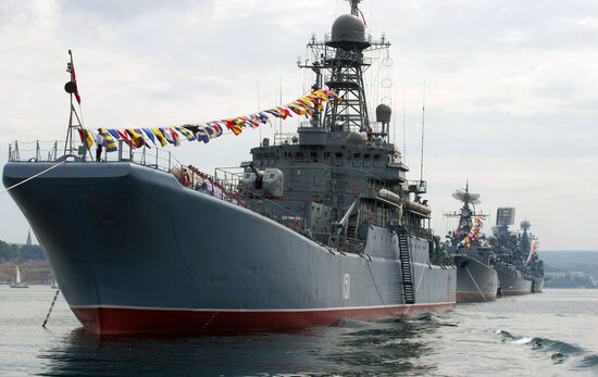 Navy Day parade rehearsal in Sevastopol