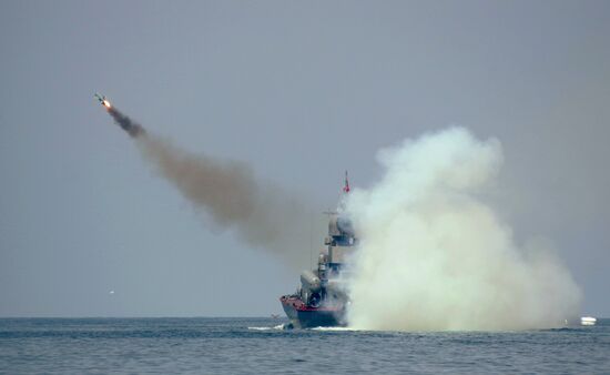 Navy Day parade rehearsal in Sevastopol