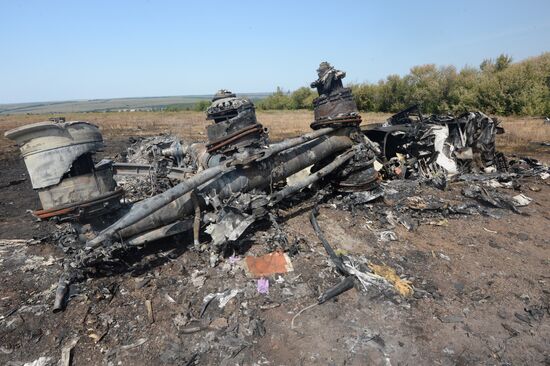 OSCE employees and experts work at Malaysia Airlines Boeing 777 crash site