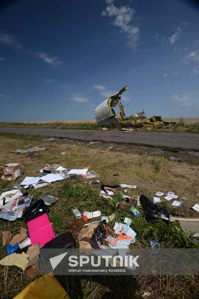 OSCE employees and experts work at Malaysia Airlines Boeing 777 crash site