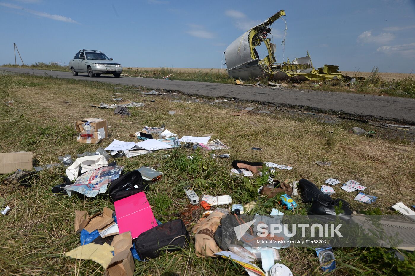 OSCE employees and experts work at Malaysia Airlines Boeing 777 crash site