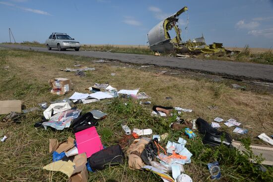 OSCE employees and experts work at Malaysia Airlines Boeing 777 crash site