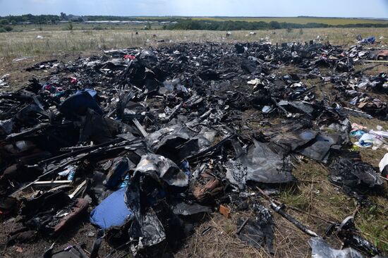 OSCE employees and experts work at Malaysia Airlines Boeing 777 crash site