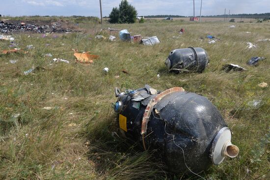 OSCE employees and experts work at Malaysia Airlines Boeing 777 crash site