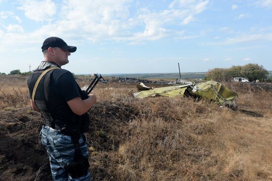 OSCE employees and experts work at Malaysia Airlines Boeing 777 crash site
