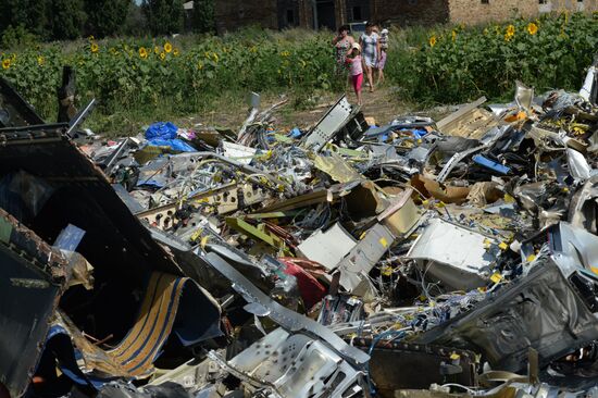 OSCE employees and experts work at Malaysia Airlines Boeing 777 crash site