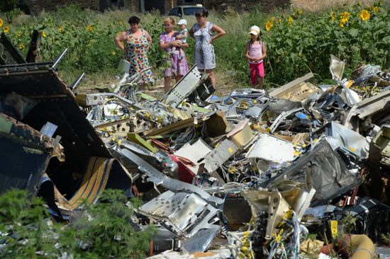 OSCE employees and experts work at Malaysia Airlines Boeing 777 crash site