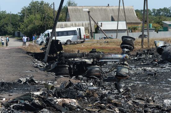 OSCE employees and experts work at Malaysia Airlines Boeing 777 crash site