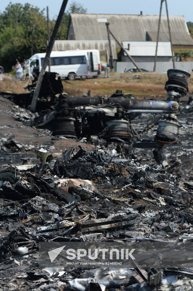 OSCE employees and experts work at Malaysia Airlines Boeing 777 crash site